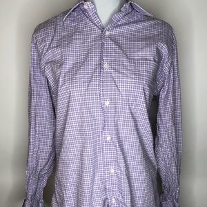 Robert Talbott Estate Dress Shirt Purple Plaid